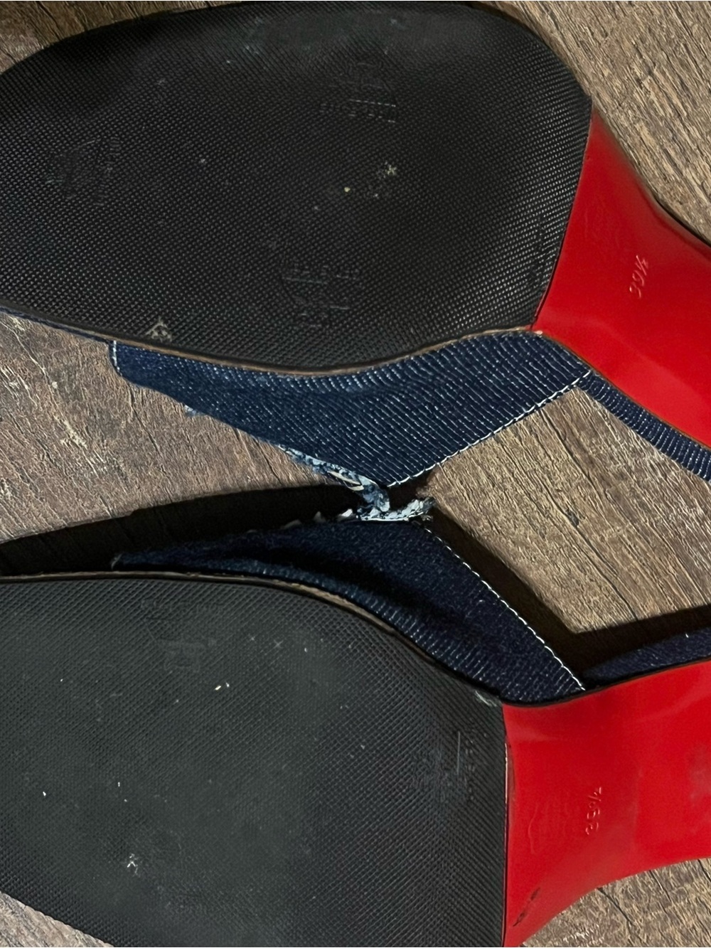 Christian Louboutin Dark Blue Denim Slide Mules - AUTHENTIC - Picture 5 of 11